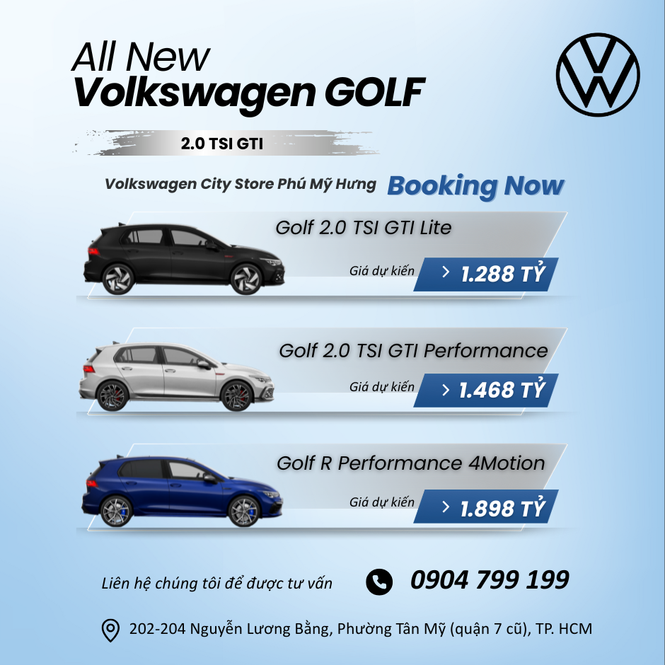 Volkswagen Golf TSI GTI, Golf R Performance 4Motion tại quận 7