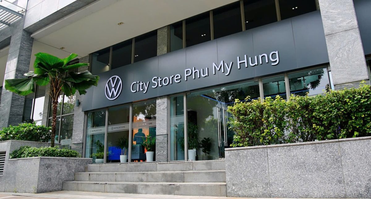 Mặt tiền Volkswagen City Store Phú Mỹ Hưng tại Nguyễn Lương Bằng, Quận 7.