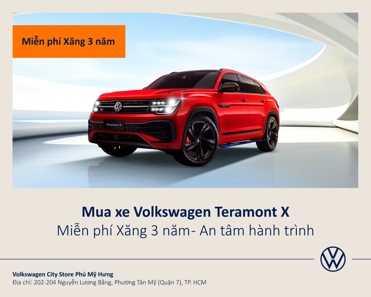 Miễn phí xăng 3 năm áp dung cho Volkswagen Teramont X